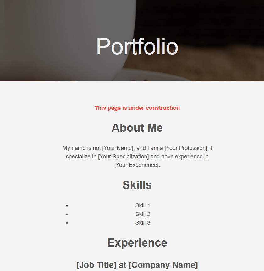 portfolio site